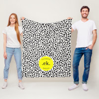 Dalmatiner Dog Abstraktes Muster Gelbe Monogramm