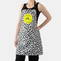 Dalmatiner Dog Abstraktes Muster Gelbe Monogramm