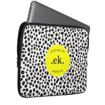 Dalmatiner Dog Abstraktes Muster Hot Pink Monogram