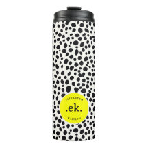 Dalmatiner Dog Abstraktes Muster Hot Pink Monogram