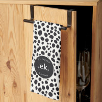 Dalmatiner Dog Abstraktes Muster Monogramm
