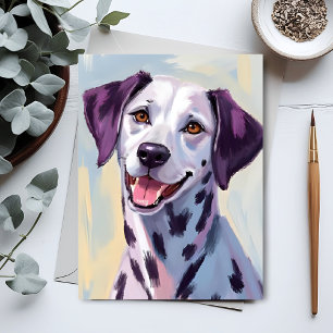 Dalmatiner Dog Aquarellmalerei Postkarte