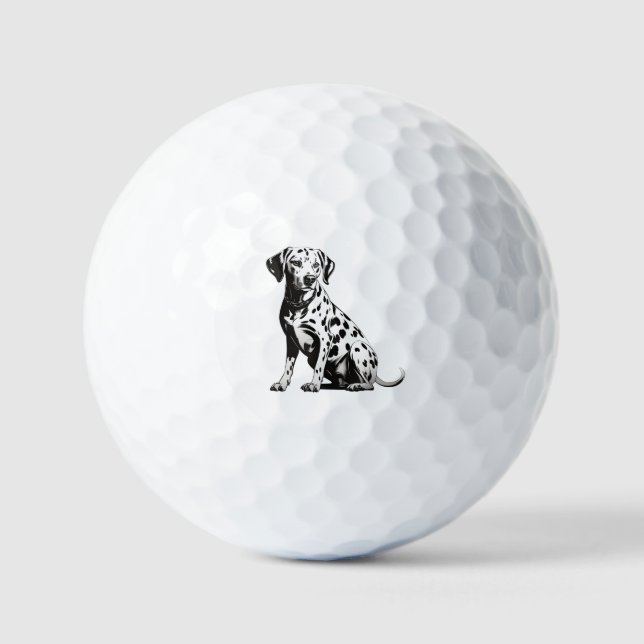 Dalmatiner Dog Artwork Golfball (Vorderseite)