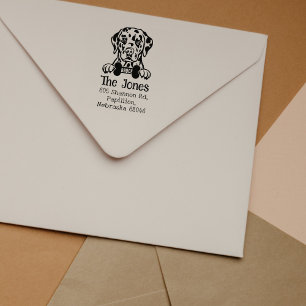 Dalmatiner Dog, benutzerdefinierte Rücksendeadress Gummistempel