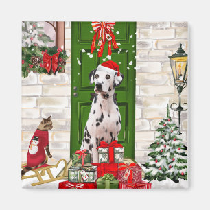 Dalmatiner Dog Christmas Magnet