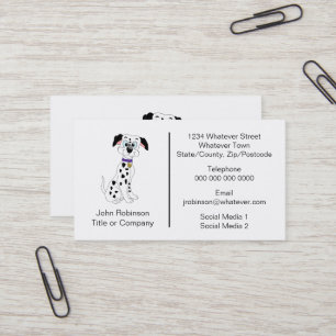 Dalmatiner Dog Design Boarding Kennels Visitenkarte