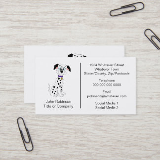 Dalmatiner Dog Design Boarding Kennels Visitenkarte
