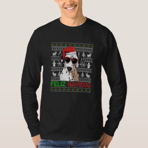 Dalmatiner Dog Feliz Navidog T-Shirt