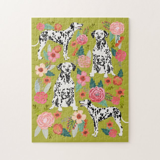 Dalmatiner Dog Floral Puzzle (Vertikal)