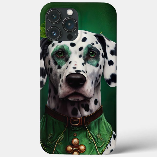 Dalmatiner Dog in St. Patrick's Day Dress Case-Mate iPhone Hülle (Rückseite)