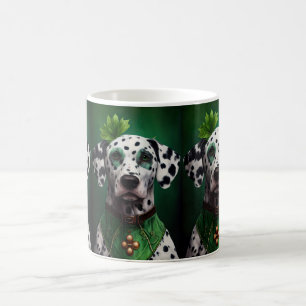 Dalmatiner Dog in St. Patrick's Day Dress Kaffeetasse