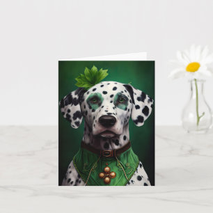 Dalmatiner Dog in St. Patrick's Day Dress Karte