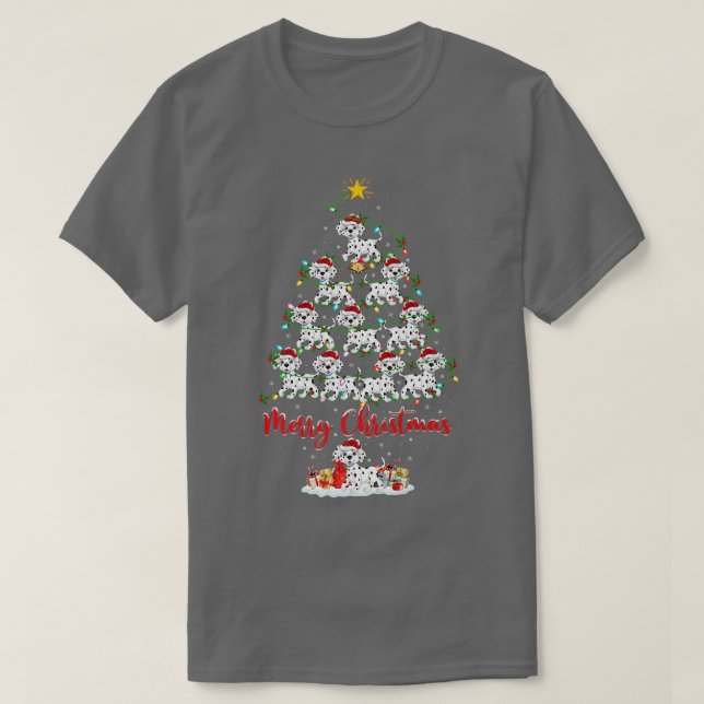 Dalmatiner Dog Lover Matching Santa Dalmatiner Chr T-Shirt (Design vorne)