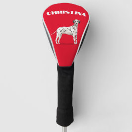 Dalmatiner Dog Lover Red Personal Golf Headcover