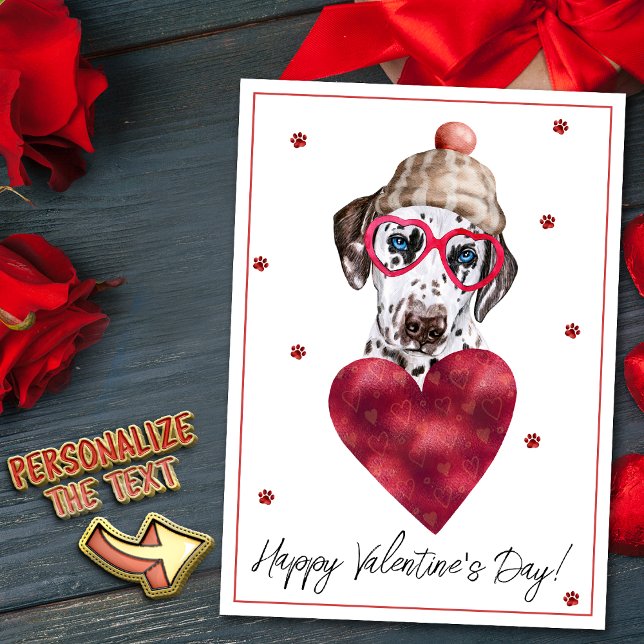 Dalmatiner Dog Lover Valentine Geschenk Feiertagskarte (Von Creator hochgeladen)
