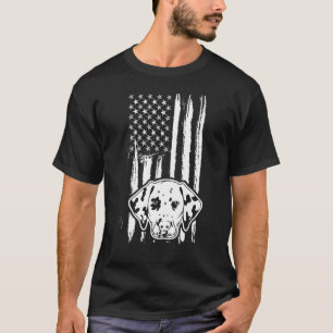 Dalmatiner Dog Niedlich American Flag USA Welpe 1 T-Shirt