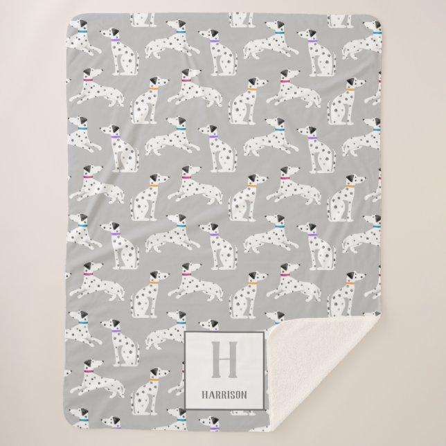 Dalmatiner Dog Polka Dot Animal Water Kids Sherpadecke (Vorderseite)