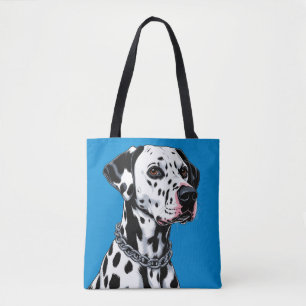 Dalmatiner Dog Portrait gegen blauen Hintergrund
