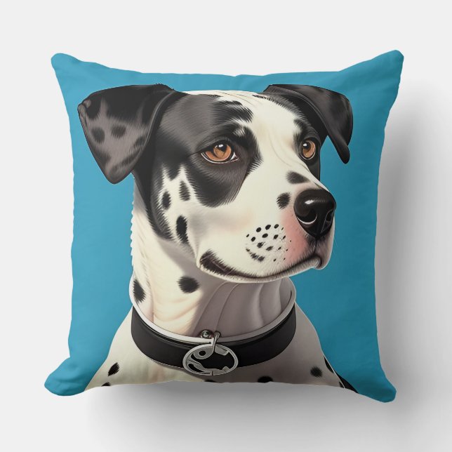 Dalmatiner Dog Portrait Kissen (Vorderseite)