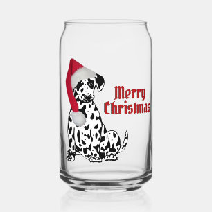 Dalmatiner Dog Red Strumpf Cap Frohe Weihnachten Dosenglas