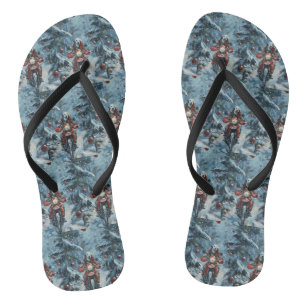 Dalmatiner Dog Riding Motorrad Weihnachten Flip Flops
