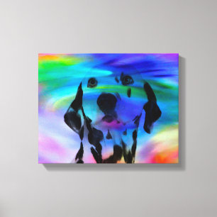 Dalmatiner Dog Water Colour Splash Kunstmuseum Leinwanddruck