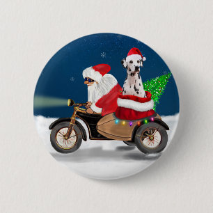 Dalmatiner Dog Weihnachtsmann Button
