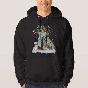 Dalmatiner Dog Xmas Tree Lighting Santa Dalmatiner Hoodie