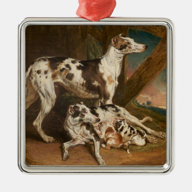 Dalmatiner Dogs (von James Ward) Ornament Aus Metall (Vorne)