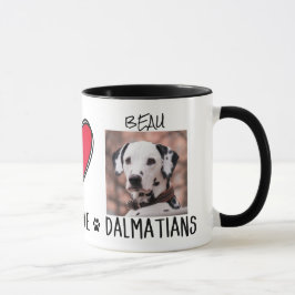 Dalmatiner Eigentümer Peace Liebe Hund liebt Tasse