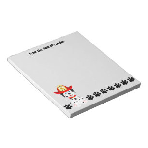 Dalmatiner für Feuerlöschpuppen 5,5" x 6" Notepad  Notizblock