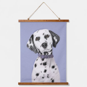 Dalmatiner-Gemälde - Süße originelle Hundekunst Wandteppich Mit Holzrahmen