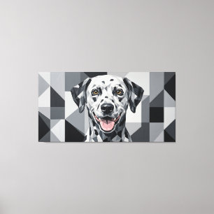 Dalmatiner Geometrisches Pop Art Portrait Leinwanddruck