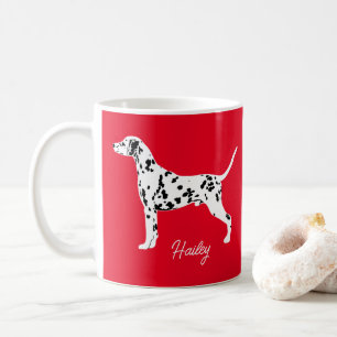 Dalmatiner Gepunktet Hund Personalisiertes Geschen Kaffeetasse