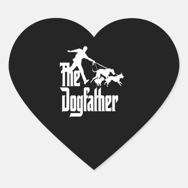 Dalmatiner-Geschenk | Der Hundevater Herz-Aufkleber (Vorderseite)
