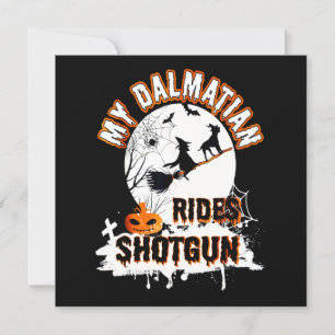 Dalmatiner-Geschenk Mein Dalmatiner fährt Shotgu Einladung