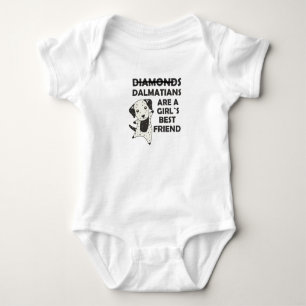Dalmatiner Girls Best Friend Dalmatiner Diamanten Baby Strampler