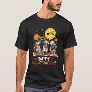 Dalmatiner Hallothanksmas Halloween Erntedank T-Shirt
