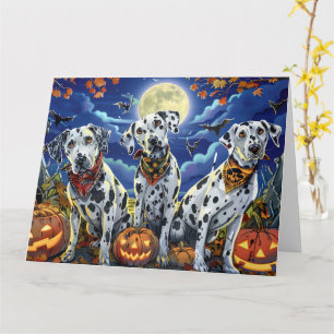 Dalmatiner Halloween Gruselig Karte