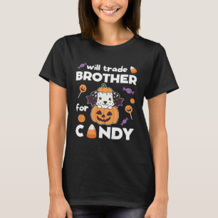 Dalmatiner Halloween-Kürbis-Hunde tauschen Bruder T-Shirt
