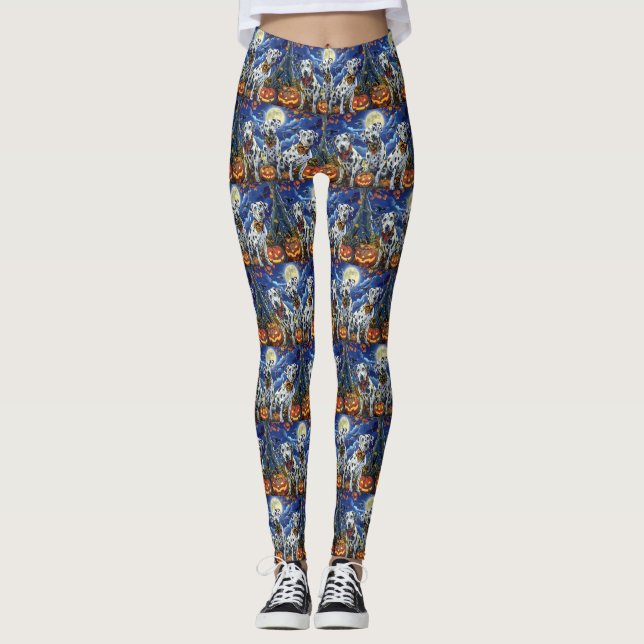 Dalmatiner Halloween Spooky Leggings (Vorderseite)