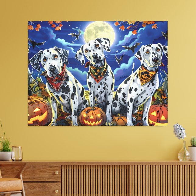 Dalmatiner Halloween Spooky Leinwanddruck (Insitu (Wohnzimmer))