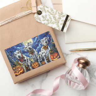 Dalmatiner Halloween Spooky Rechteckiger Aufkleber