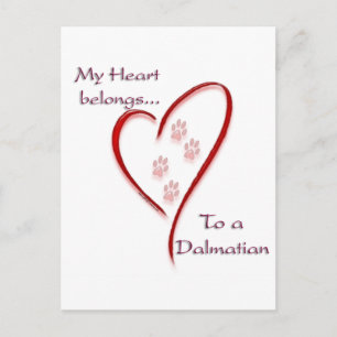 Dalmatiner Heart Belongs Postkarte