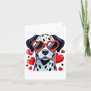 Dalmatiner Heart Gles Niedlich Valentinstag Hunde Karte