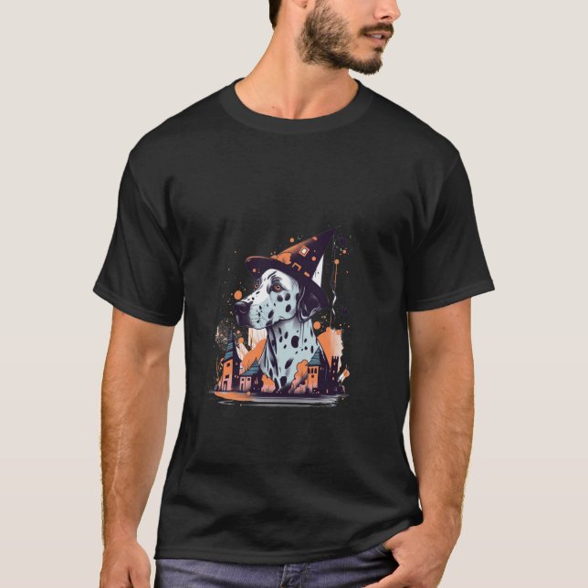 Dalmatiner Hexenkostüm Hund Lover Men Wo T-Shirt (Vorderseite)
