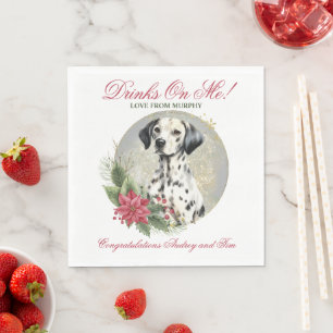 Dalmatiner-Hochzeitsservietten mit Foto Serviette