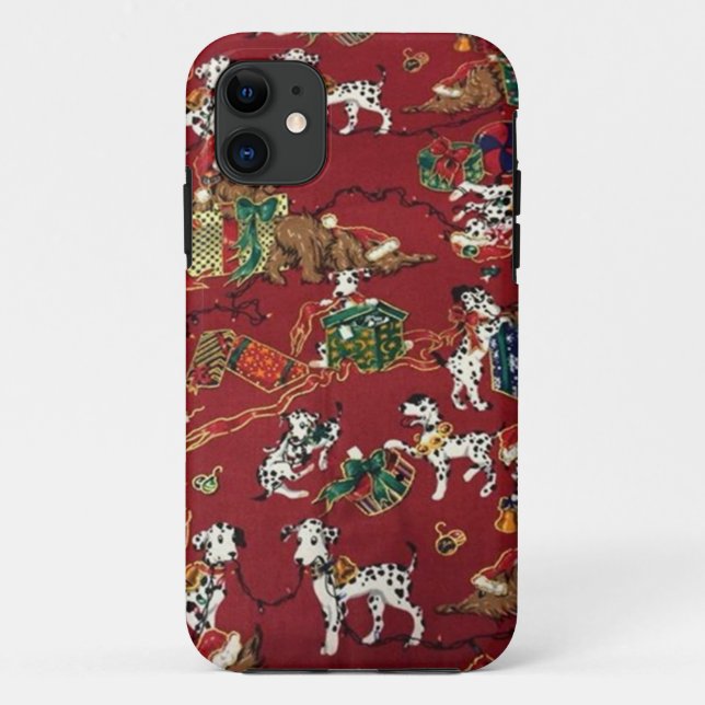 Dalmatiner Holiday Print Case-Mate iPhone Hülle (Rückseite)