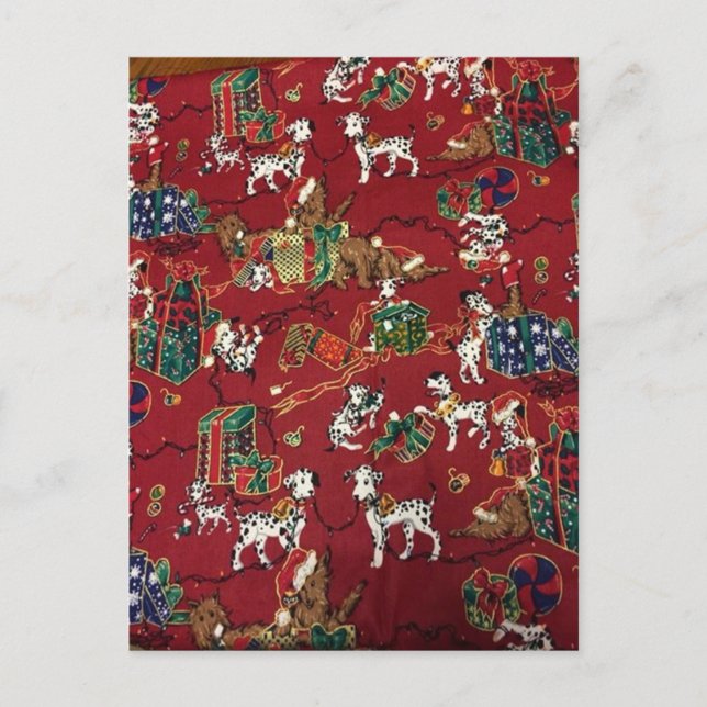 Dalmatiner Holiday Print Feiertagspostkarte (Vorderseite)