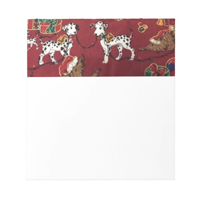Dalmatiner Holiday Print Notizblock (Vorderseite)